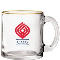 Clear Glass Coffee Mug – 13 oz - Clear