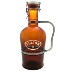 Amber Growler with Flip Top Lid- 2 Liter - ambergrowlerfliptoplid