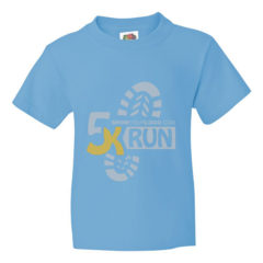 Youth Fruit of the Loom Printed T Shirts - aquatic Blue
