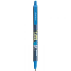 BIC® Clic Stic® Pen - Metallic Dark Blue Blue