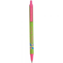 BIC® Clic Stic® Pen - Metallic Green Pink