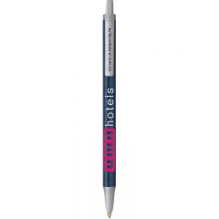 Bic Clic Stic Pens Customized With Logo - Metallic Silver Silver