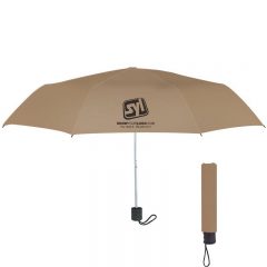 Budget Telescopic Umbrella – 42″ Arc - Khaki