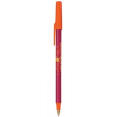 BIC® Round Stic® Pen - Metallic Red Orange