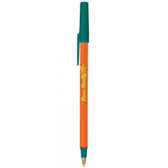 BIC® Round Stic® Pen - Orange Forest Green