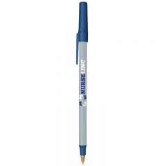 BIC® Round Stic® Pen - Silver Cobalt