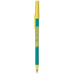 BIC® Round Stic® Pen - Teal Yellow