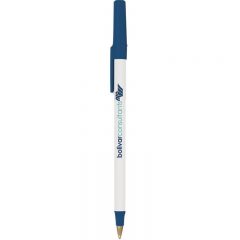 BIC® Round Stic® Pen - White Navy