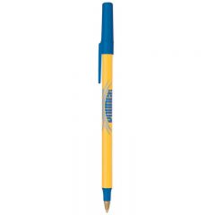 BIC® Round Stic® Pen - Yellow Blue