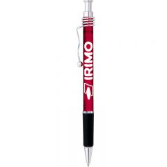Astor Twisted Clip Pens with Logo - Red