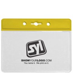 Horizontal Color Coded Badge Holders - Yellow