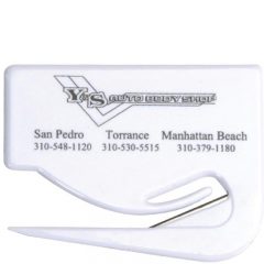 Plastic Letter Opener - White