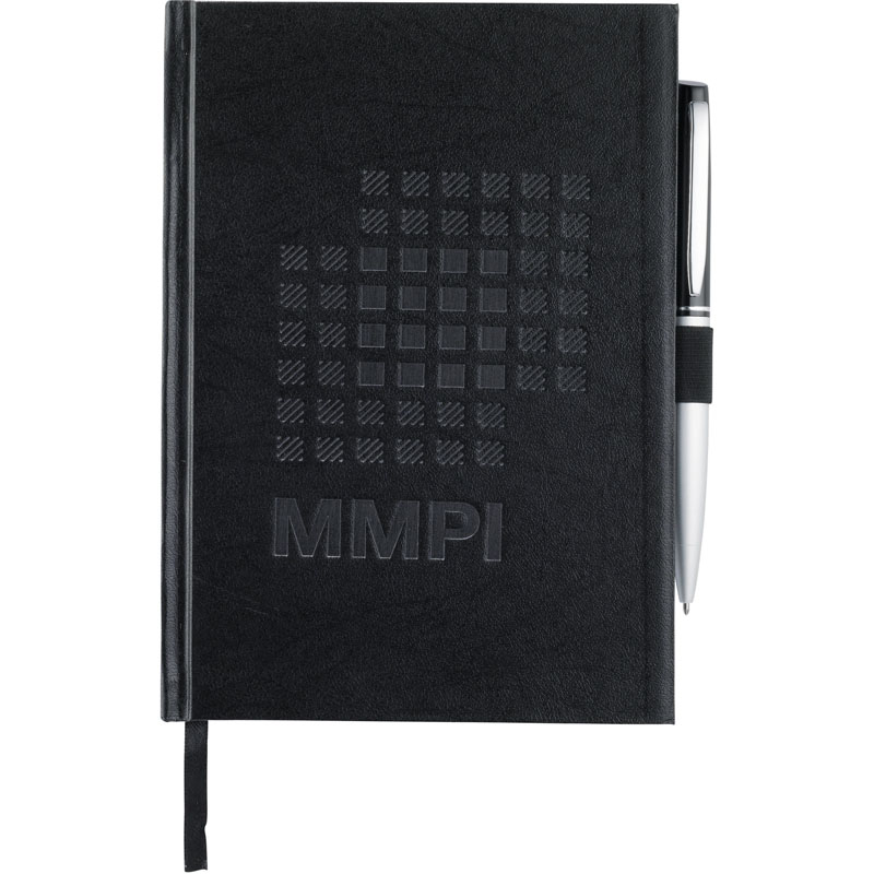 Executive Bound JournalBook with Logo - Black