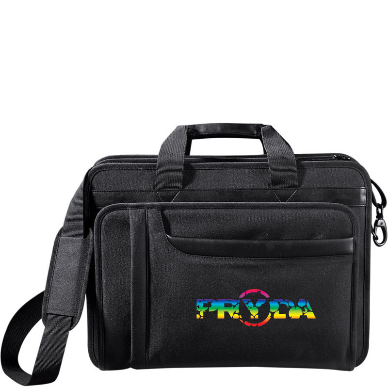 Paragon Computer Bag with Logo - Black