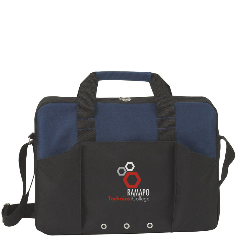 Economy Shoulder Bags with Logo - Navy