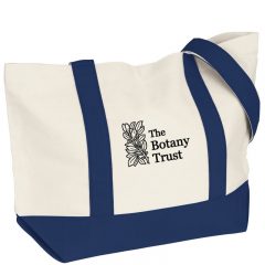 Medium Snap Tote Bag - Natural Navy