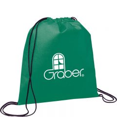 Evergreen Non-Woven Drawstring Bag - Green