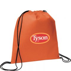 Evergreen Non-Woven Drawstring Bag - Orange