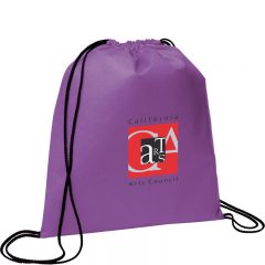 Evergreen Non-Woven Drawstring Bag - Purple