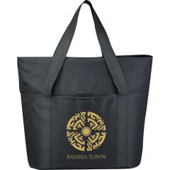Heavy Duty Zippered Convention Tote - Black