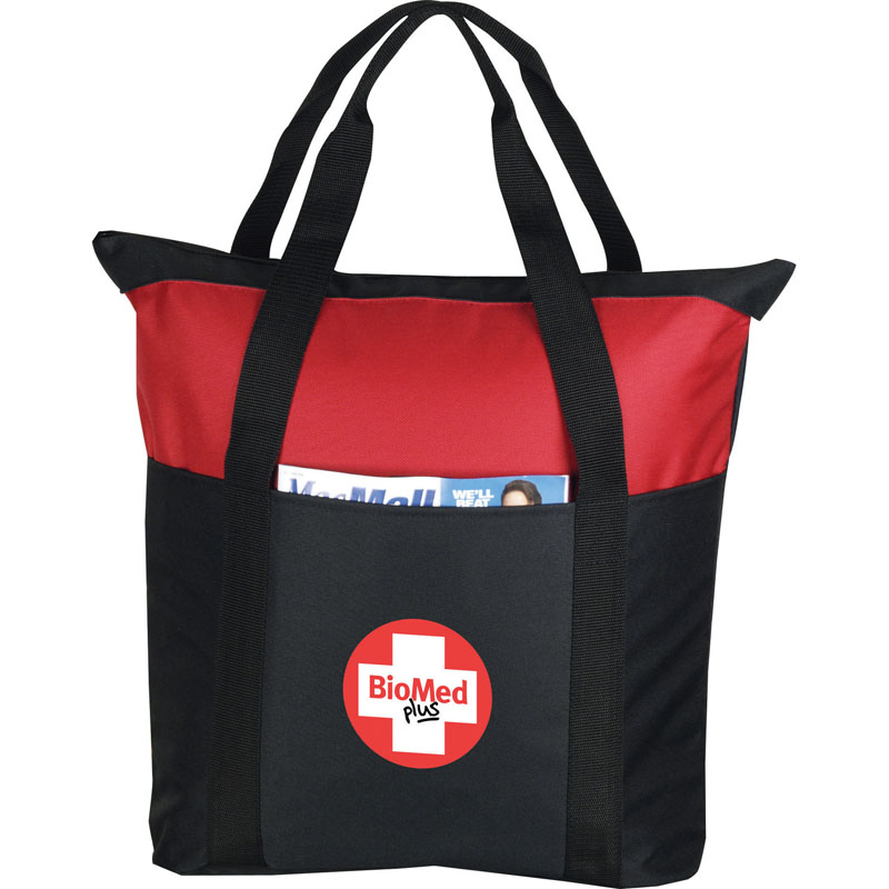 Heavy Duty Zippered Tote Bag With Logo