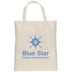 Basic Tote Bags with Color Handles - Natural