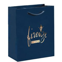 Glossy Paper Gift Bags - Navy