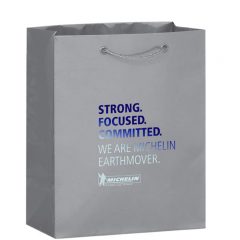 Glossy Paper Gift Bags - Platinum