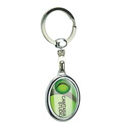 Keychain with Epoxy Dome Logo - Dome