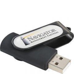 Domeable Rotate Flash Drive 1GB - Black