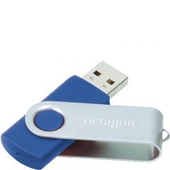 Logoed Flash Drives - Corporate Blue
