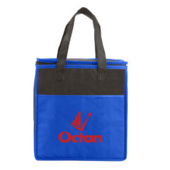 Two-Tone Flat Top Insulated Non-Woven Grocery Tote – 20 cans - bg127_03_z_ftdeco