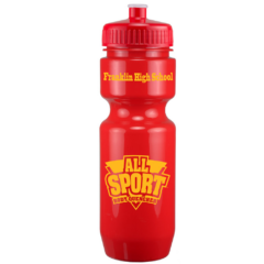 Bike Bottle with Push/Pull Lid – 22 oz - bikebottleredredlid