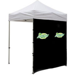 Tent Wall with Middle Zipper – Full Color Imprint – 6′ - black