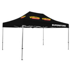 Premium Tent Kit – 4 Location Imprint – 15′ - black