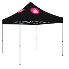 Deluxe 10′ x 10′ Event Tent Kit with Two Location Full-Color Imprint - black