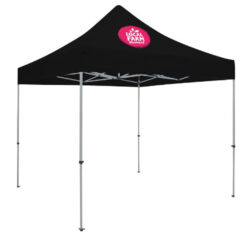 Deluxe 10′ x 10′ Event Tent Kit with One Location Full-Color Imprint - black