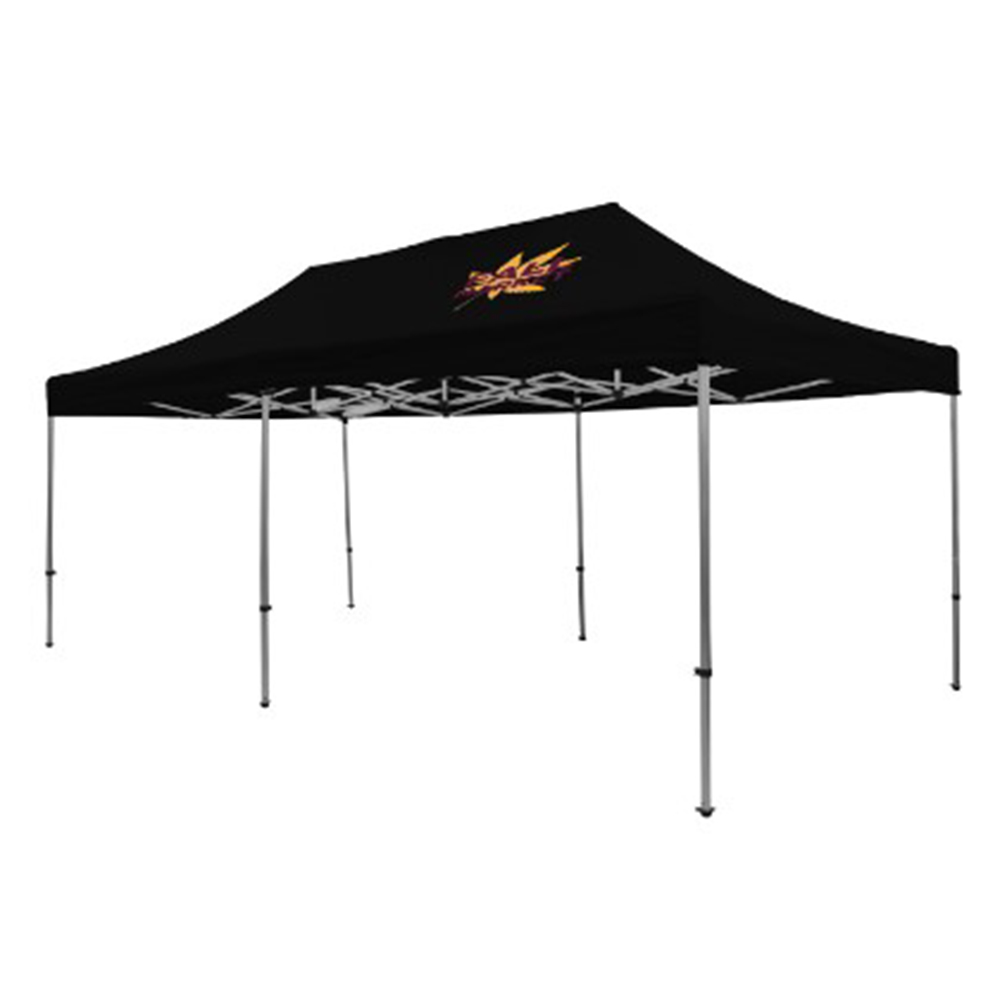 Premium Tent Kit – 1 Location Imprint – 10′ x 20′ - black1