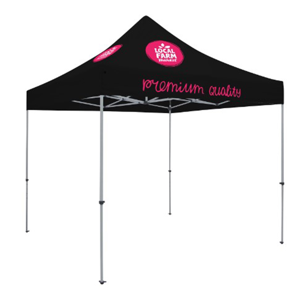 Deluxe 10′ x 10′ Event Tent Kit with Three Location Full-Color Imprint - black2