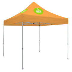 Deluxe 10′ x 10′ Event Tent Kit with Two Location Full-Color Imprint - blazeorange