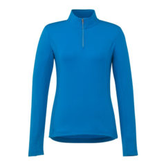 Ladies’ Caltech Knit Quarter Zip - blue