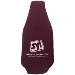 Bottle Coolers with Zipper - Burgundy