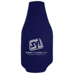 Bottle Coolers with Zipper - Navy Blue