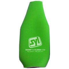 Bottle Coolers with Zipper - Neon Green