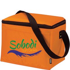Koozie Basic 6 Pack Coolers with Logo - Orange