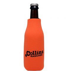 FoamZone Zippered Bottle Cooler - Orange
