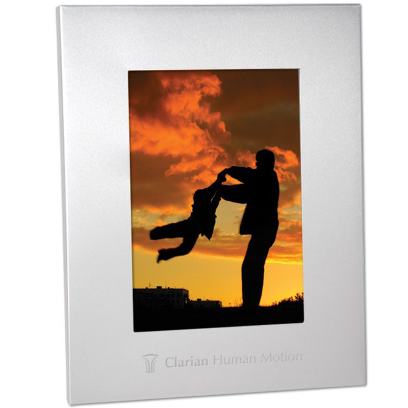 Aluminum Picture Frames with Custom Logo - Silver