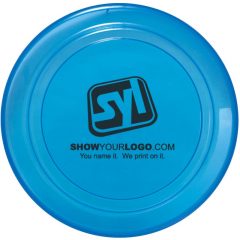 Flying Discs with Logo - Translucent Blue