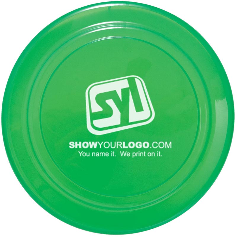 Flying Discs with Logo - Translucent Green