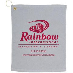 Golf Towel with Hemmed Edges - Grey